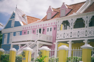 color houses in willemstad, curazao island color houses in willemstad, curazao island
